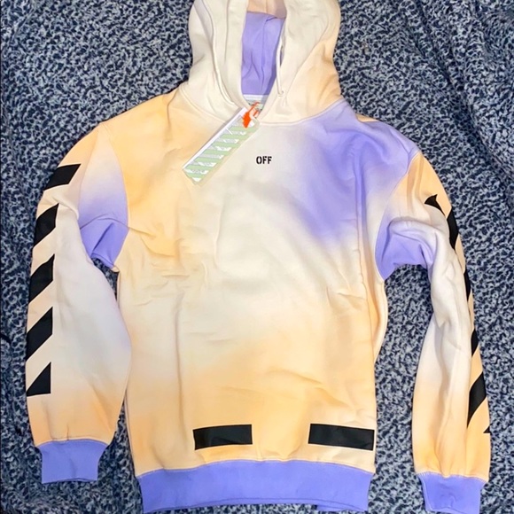 Off-White Other - NWT rare purp / orange tye dye hoodie 💯 authentic